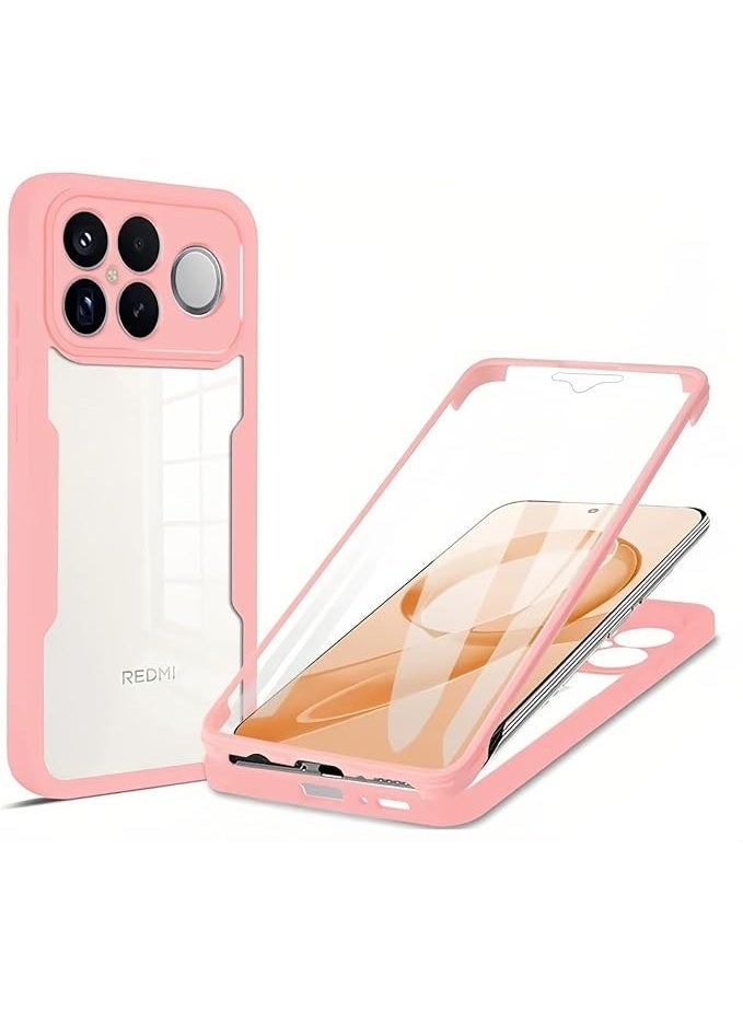 Case Compatible with Xiaomi POCO F8 Ultra 360° Full Body Protection Military-Grade Shockproof TPU Clear Phone Cover with Screen Protector for POCO F8 Ultra - Image 1